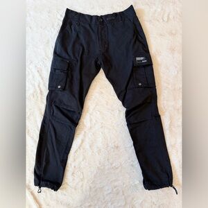 BLACKTAILOR X1 Black Cargo Pants Red Contrast Stitching Techwear Size 30